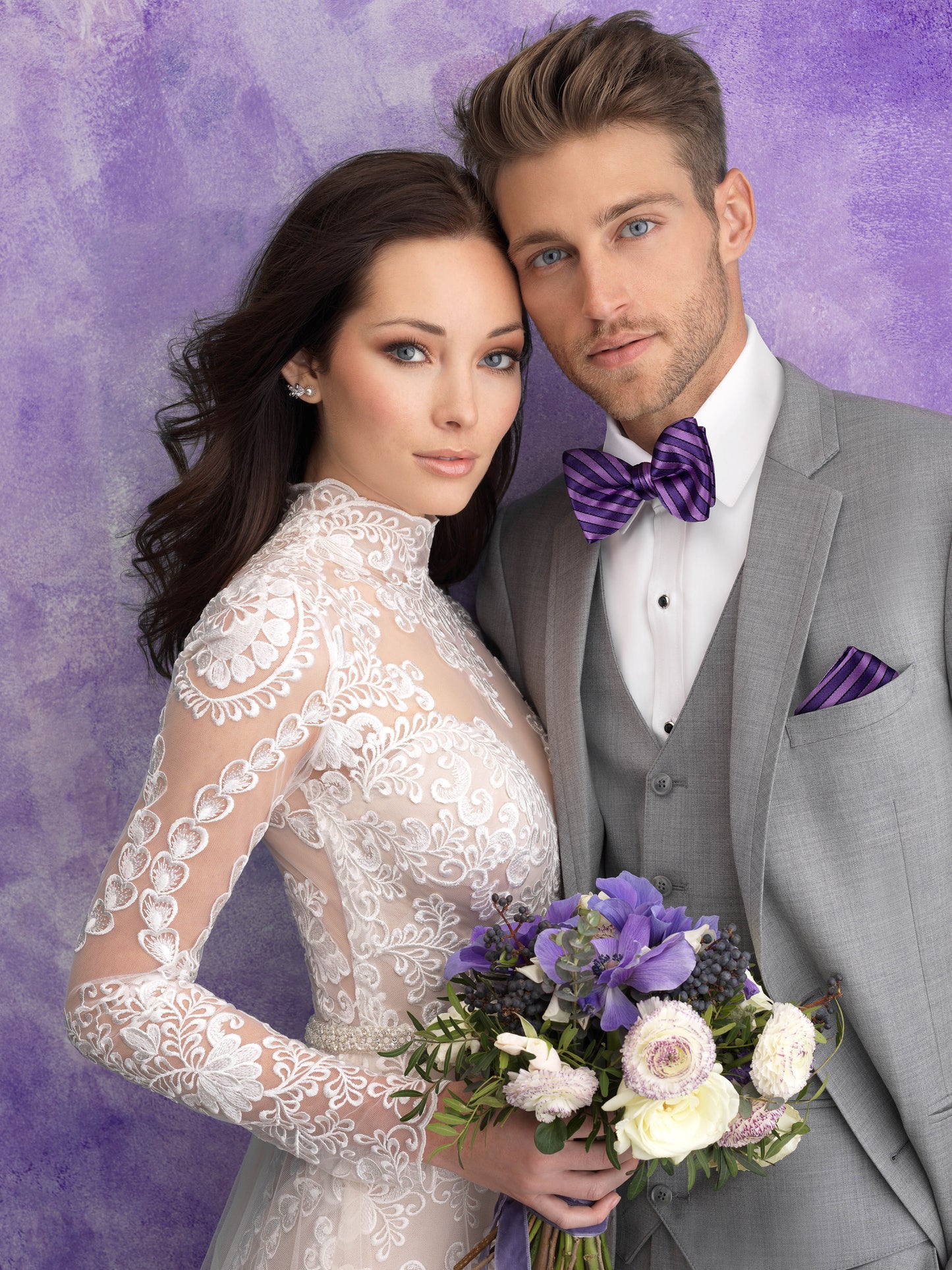 Allure Men Heather Grey Clayton Suit Separates Vest
