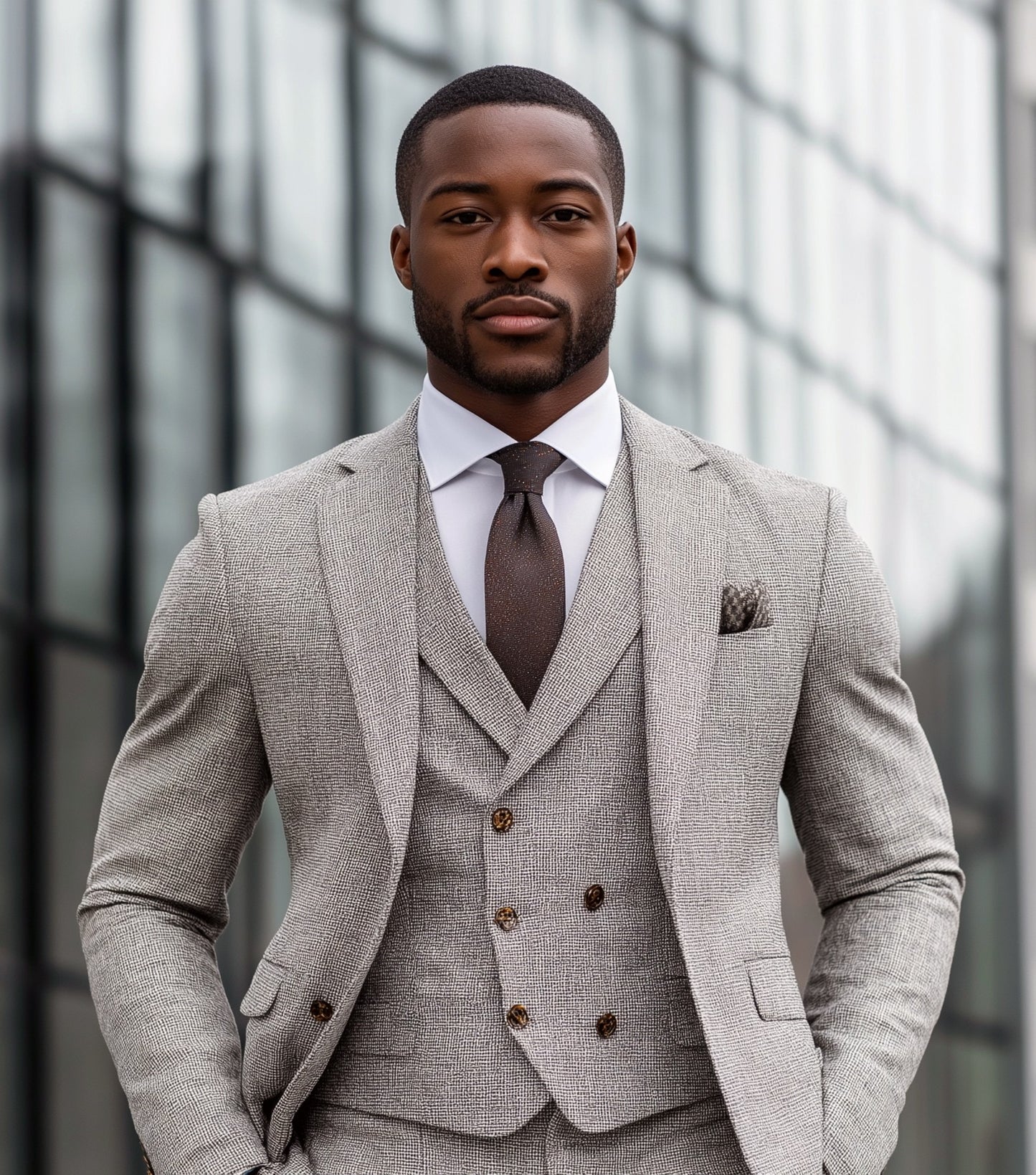Custom-made L-egance Charcoal Groomsmen Wedding Suits and Shirts Combo - Custom-made Notch Lapel Men's Three Piece Slim Fit Suit and a Shirt