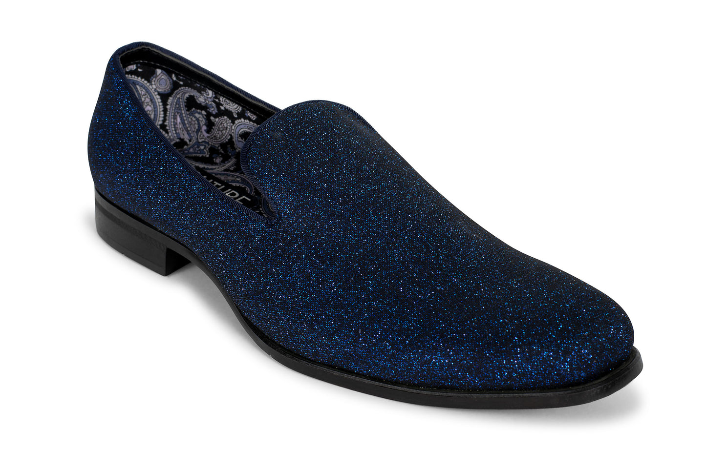 Loafer Shoes I Cobalt Blue Subtle Sparkle Modern Men's Loafer Shoes