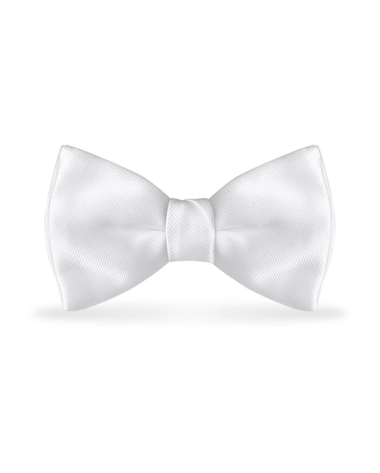 Solid White Bow Tie NBXWH