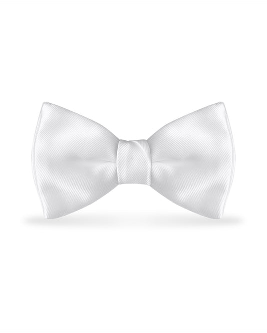 Solid White Bow Tie NBXWH