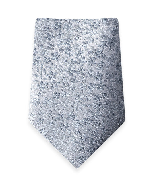 Floral Dusty Blue Self-Tie Windsor Tie NWFDB