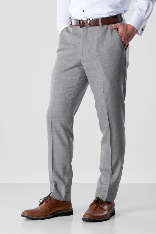 Allure Men Heather Grey Clayton Slim Fit Suit Pants