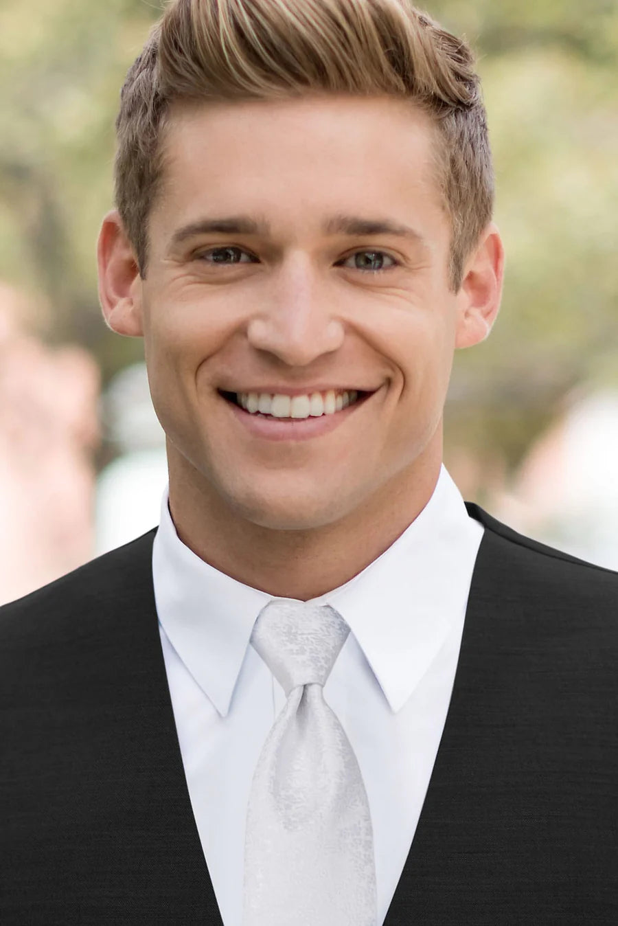 Floral White Self-Tie Windsor Tie NWFWH