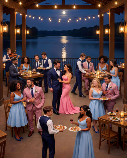 Custom-made Stellanos  Dark Indigo Blue Wedding Tuxedos - Custom-made Peak Lapel Men's Three Piece Slim Fit Tuxedo