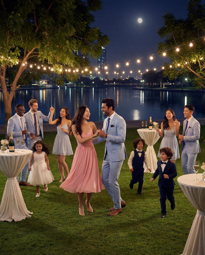 Custom-made Stellanos  Light Steel Blue Groomsmen Wedding Suits - Custom-made Notch Lapel Men's Two Piece Slim Fit Suit