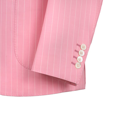 Prestige - 5 Pink Striped  Suit - Wide Peak Lapel Men's Two Piece Slim Fit Suit