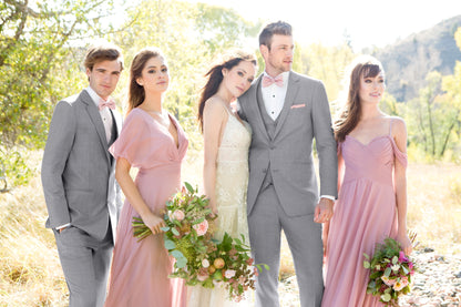 Allure Men Heather Grey Clayton Suit Separates Vest