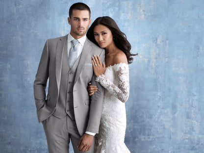 Allure Men Heather Grey Clayton Suit Separates Vest