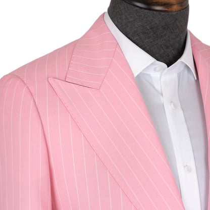 Prestige - 5 Pink Striped  Suit - Wide Peak Lapel Men's Two Piece Slim Fit Suit