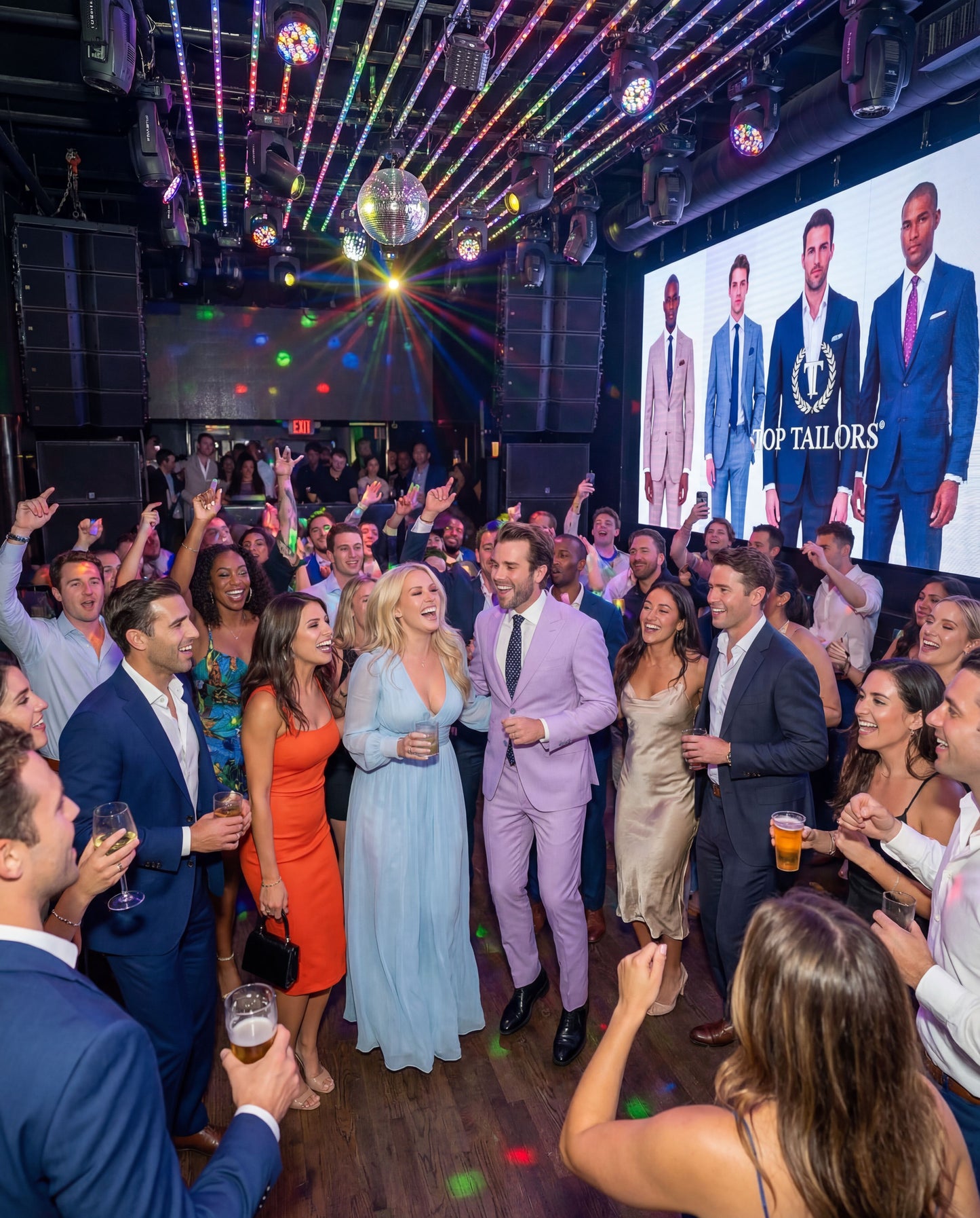 Custom-made Stellanos Muted Violet-Blue Groomsmen Wedding Suits - Custom-made Peak Lapel Men's Two Piece Slim Fit Suit