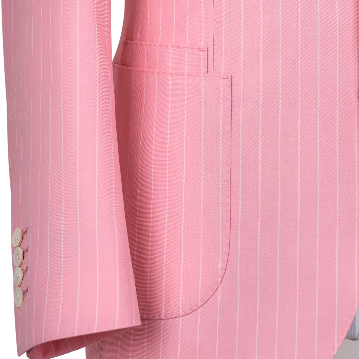 Prestige - 5 Pink Striped  Suit - Wide Peak Lapel Men's Two Piece Slim Fit Suit