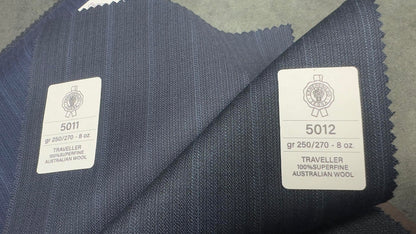 BESPOKE C.O.D.E Ermenegildo Zegna Light Charcoal Striped Suits - Hand-made Double Breasted Peak Lapel Men's Two Piece Slim Fit Suit