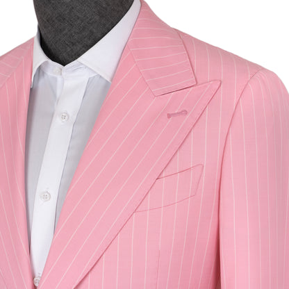 Prestige - 5 Pink Striped  Suit - Wide Peak Lapel Men's Two Piece Slim Fit Suit