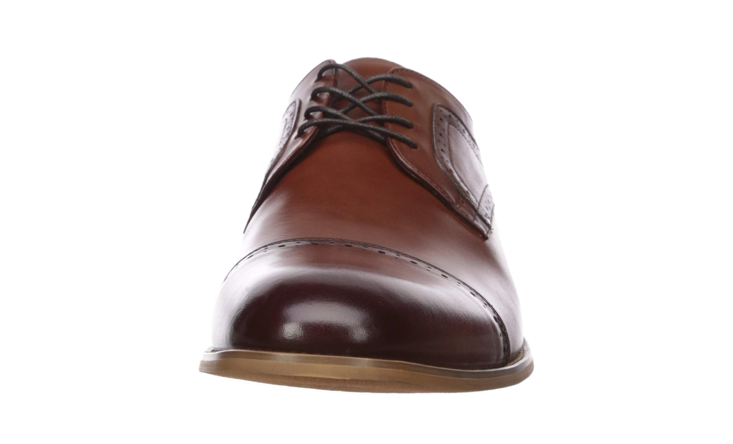 Stacy Adams - Men's Dress Cap Toe Shoes / Cognac Maddox