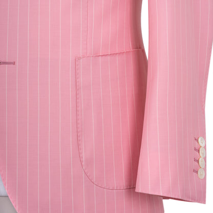 Prestige - 5 Pink Striped  Suit - Wide Peak Lapel Men's Two Piece Slim Fit Suit