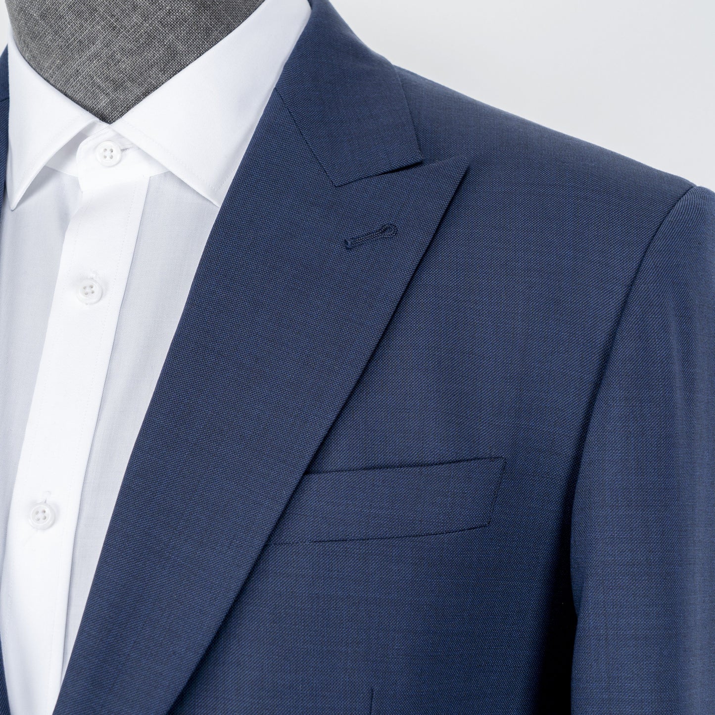 L-egance Blue Groomsmen Wedding Suits - Peak Lapel Men's Two Piece Slim Fit Suit