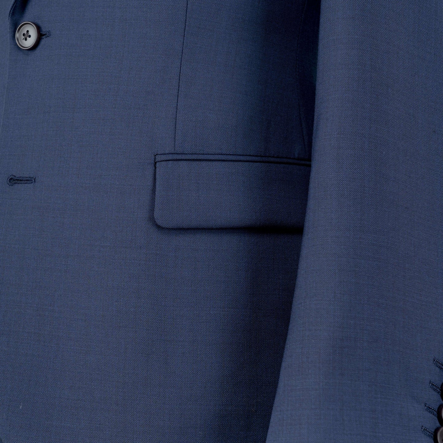 L-egance Blue Groomsmen Wedding Suits - Peak Lapel Men's Two Piece Slim Fit Suit