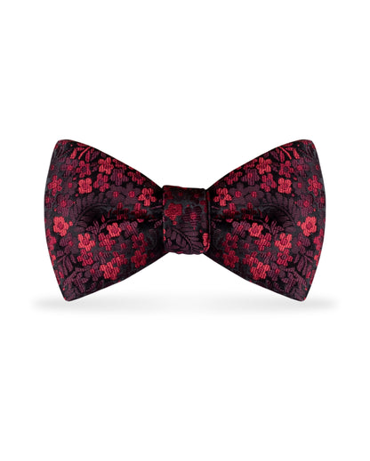 Floral Apple Red Bow Tie  NBFAR