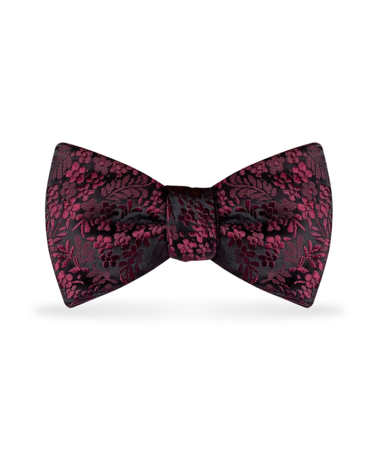 Floral Wine Bow Tie NBFWI