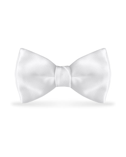 Solid White Bow Tie NBXWH