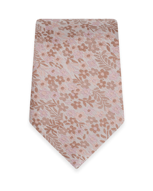 Floral Rose Gold Self-Tie Windsor Tie NWFRS