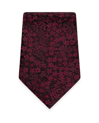 Floral Wine Self-Tie Windsor Tie NWFWI