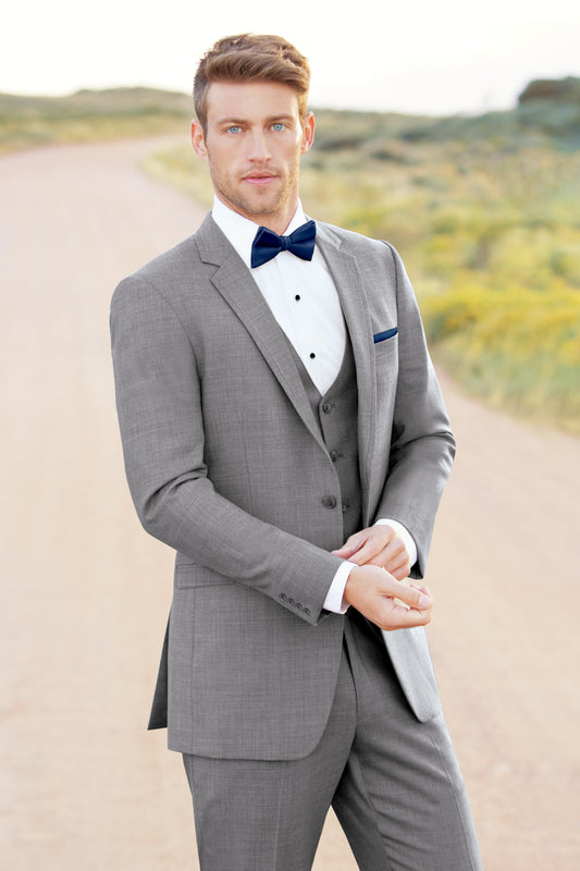 Allure Men Heather Grey Clayton Suit Coat