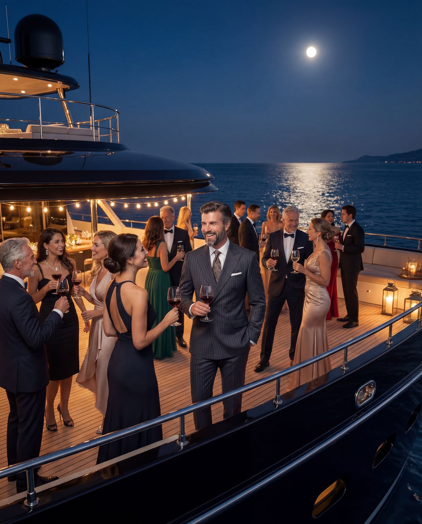 BESPOKE C.O.D.E Ermenegildo Zegna Light Charcoal Striped Suits - Hand-made Double Breasted Peak Lapel Men's Two Piece Slim Fit Suit