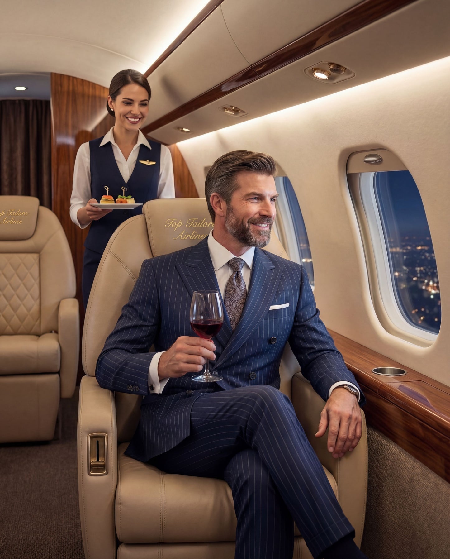 BESPOKE C.O.D.E Ermenegildo Zegna Light Charcoal Striped Suits - Hand-made Double Breasted Peak Lapel Men's Two Piece Slim Fit Suit