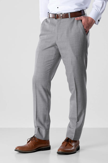 Allure Men Heather Grey Clayton Slim Fit Suit Pants