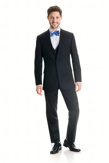 Black Slim Fit Suit Pants - Super 120's