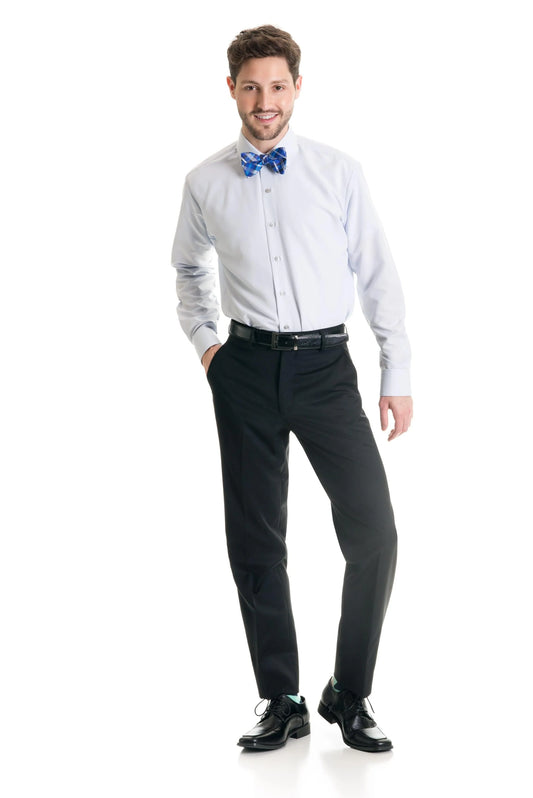 Jackson James Gold - Black Slim Fit Suit Pants - Super 120's