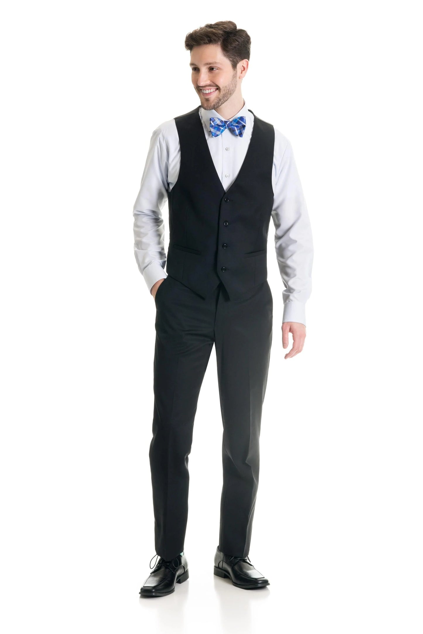 Jackson James Gold - Black Suit Separates Vest - Super 120's