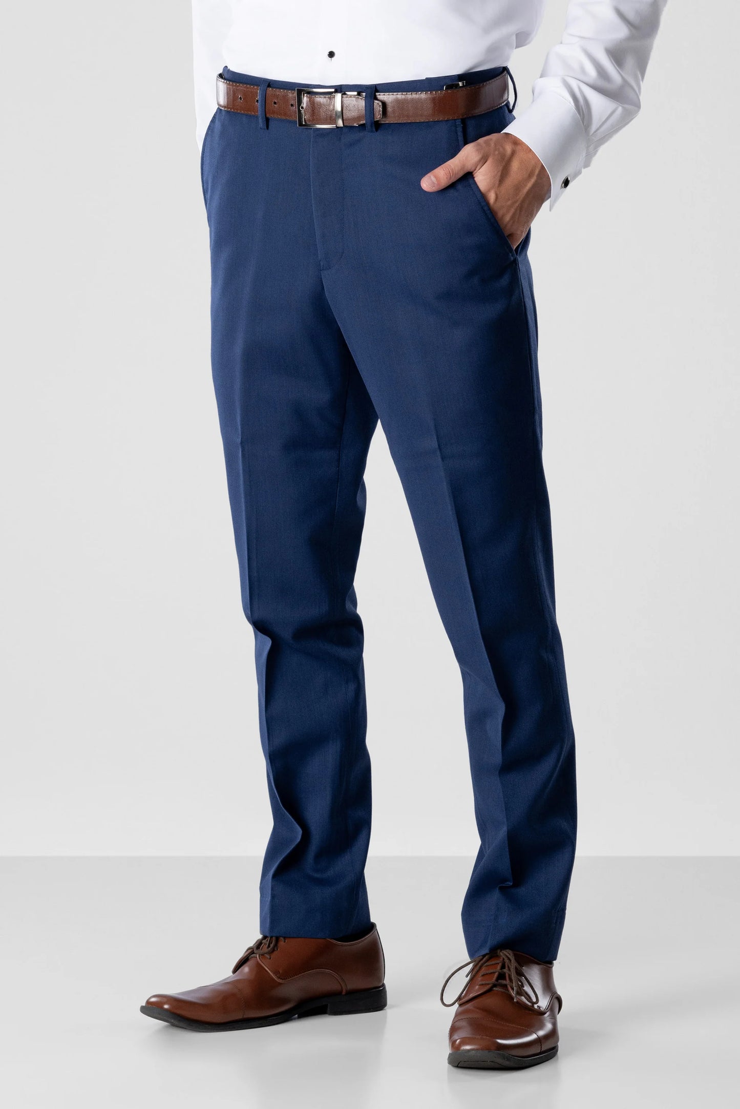 MICHAEL KORS Blue Performance Stretch Slim Fit Wedding Suit Pants