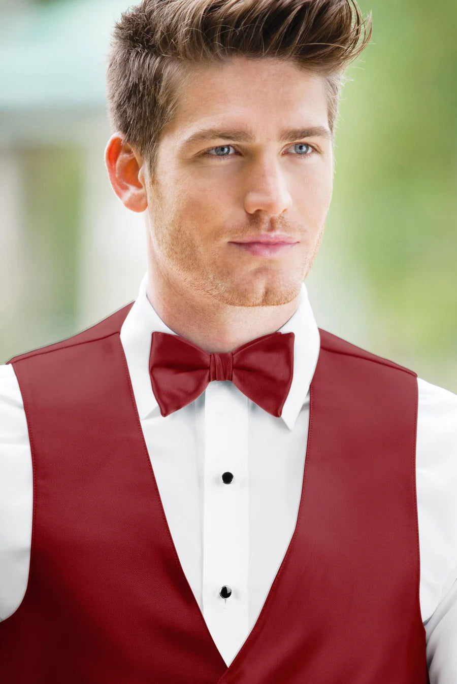 Solid Apple Red Bow Tie NBXAR