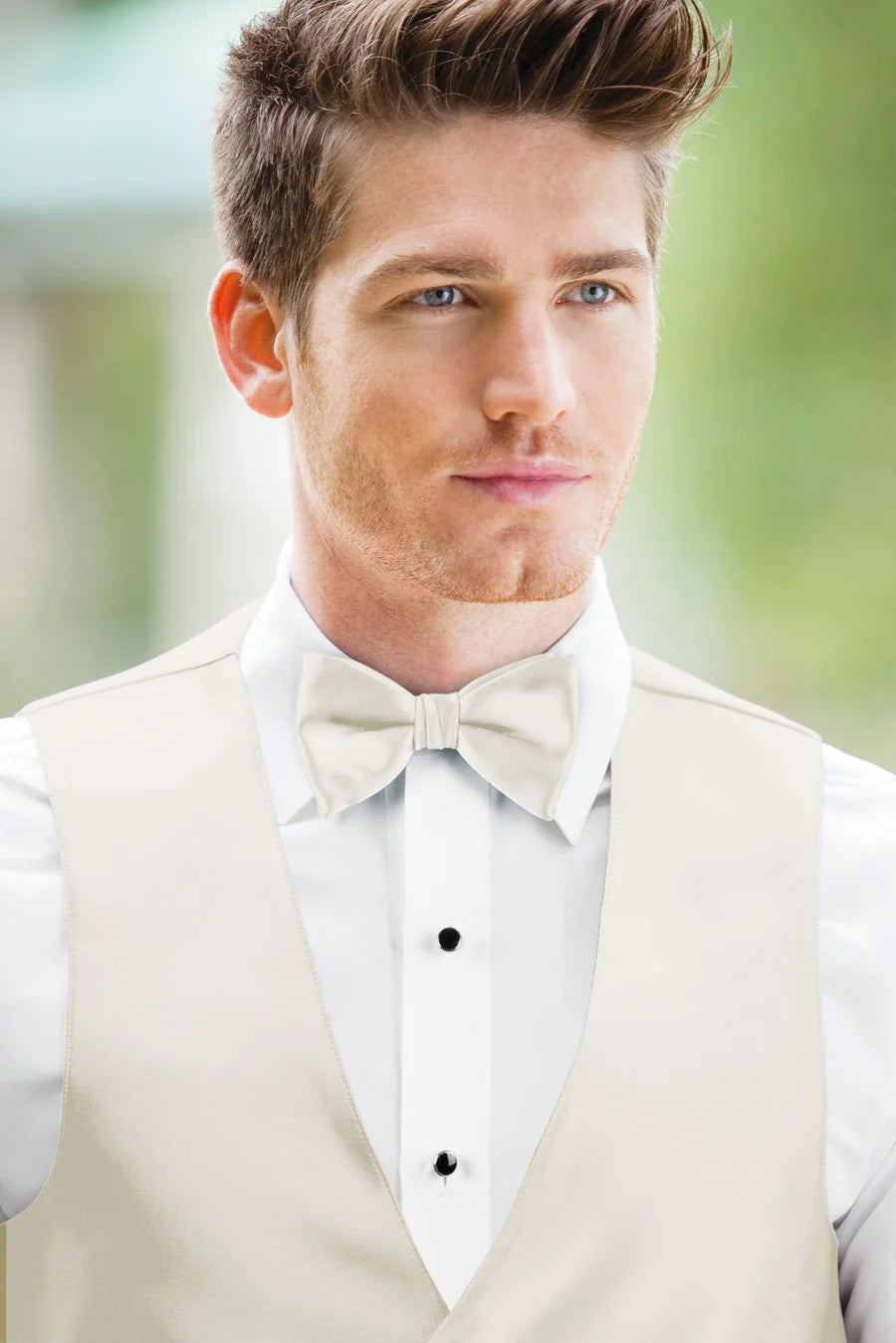 Solid Ivory Bow Tie NBXIV