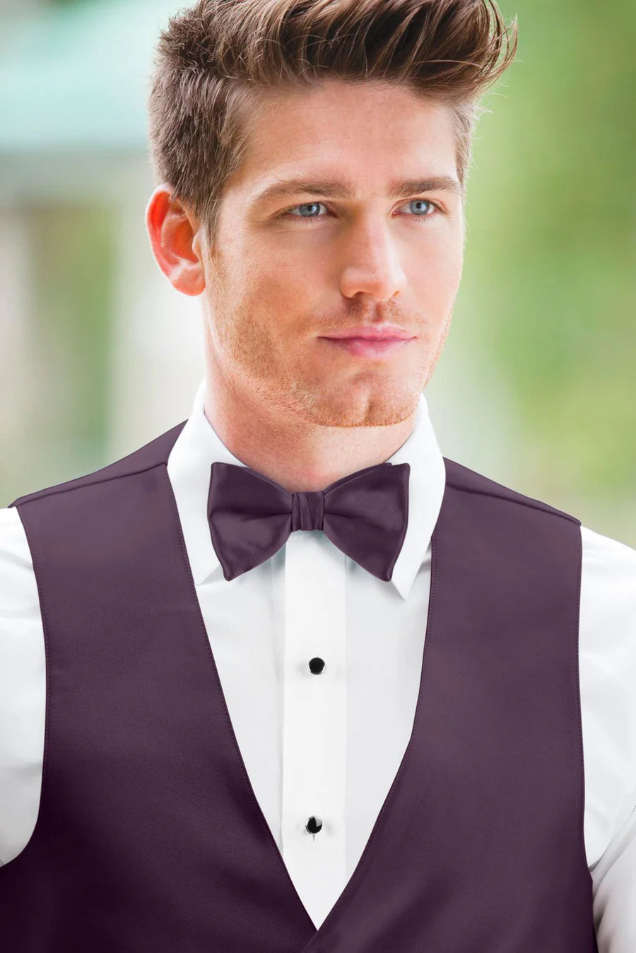 Solid Plum Bow Tie NBXPL