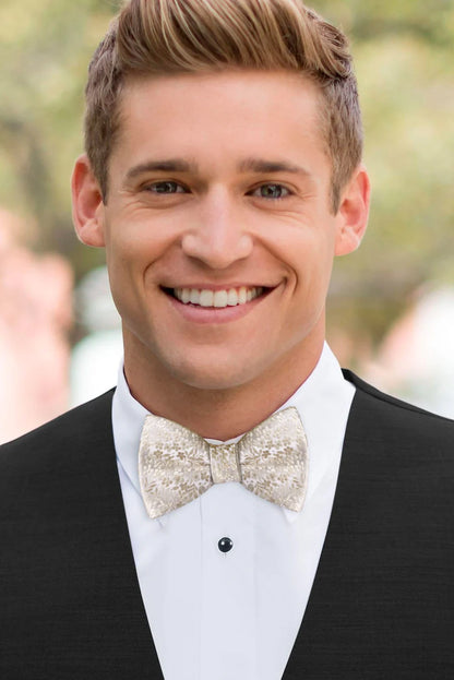 Floral Champagne Bow Tie NBFCP