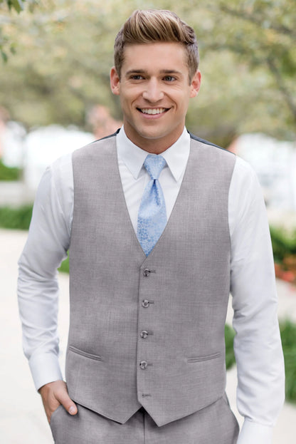 Allure Men Heather Grey Clayton Suit Separates Vest