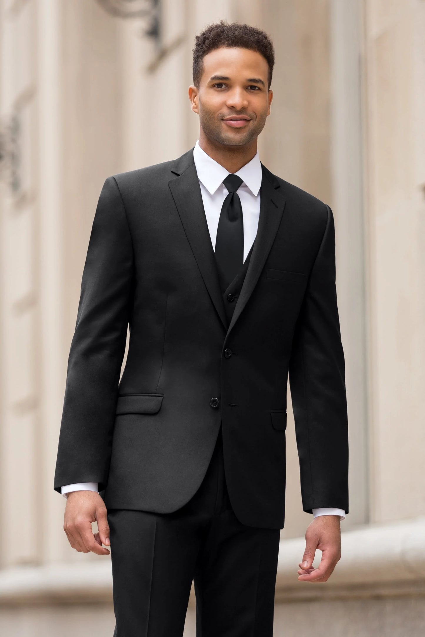 Jackson James Gold - Super 120's Black Slim Fit Suit Coat