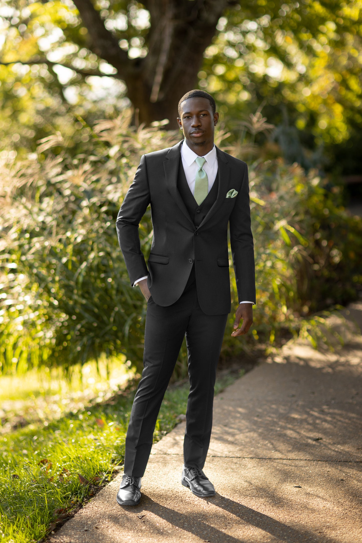 MICHAEL KORS Legacy Performance Stretch Black Slim Fit Suit Pants