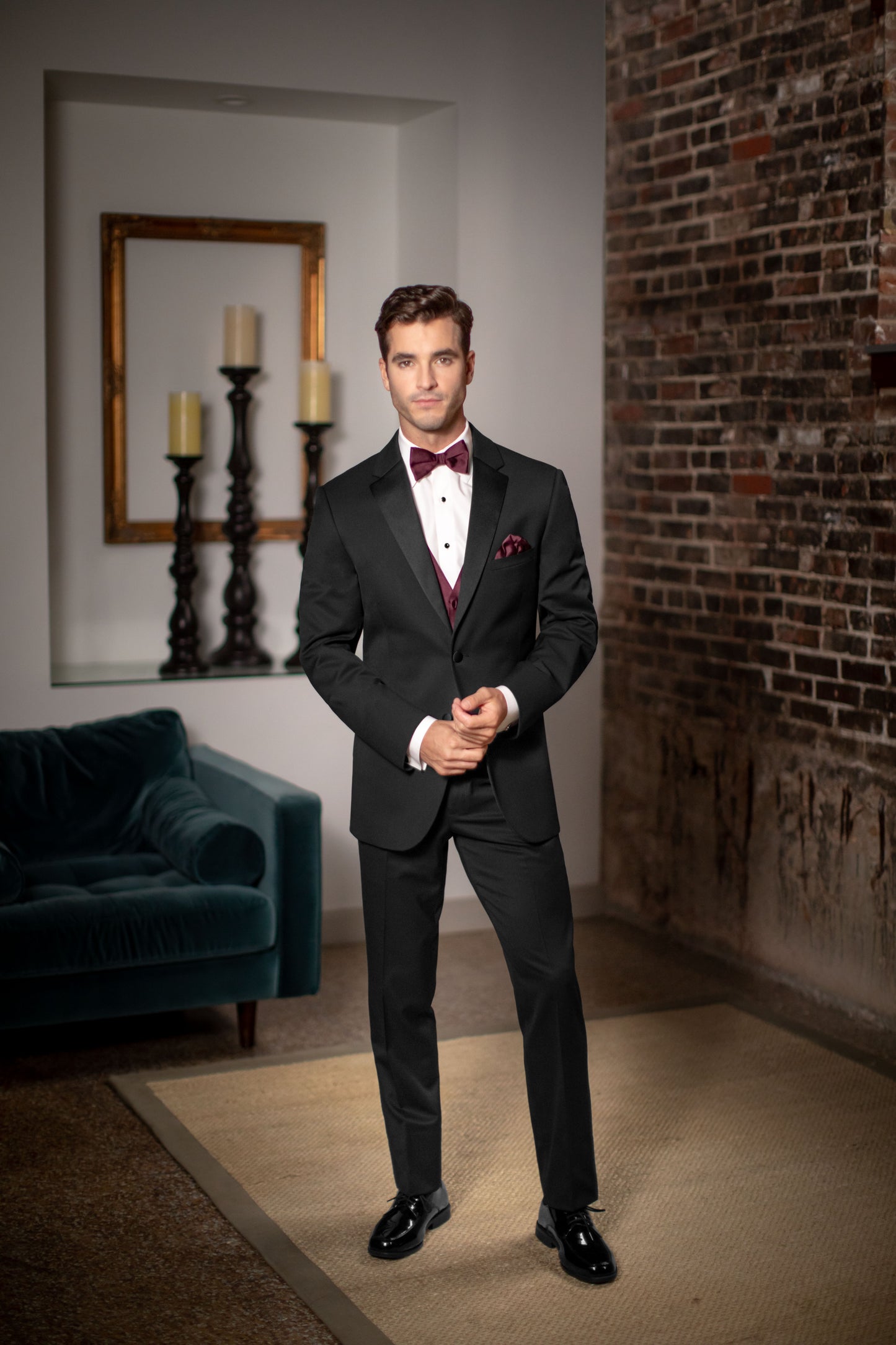 MICHAEL KORS Legacy Performance Stretch Black Slim Fit Tuxedo Coat