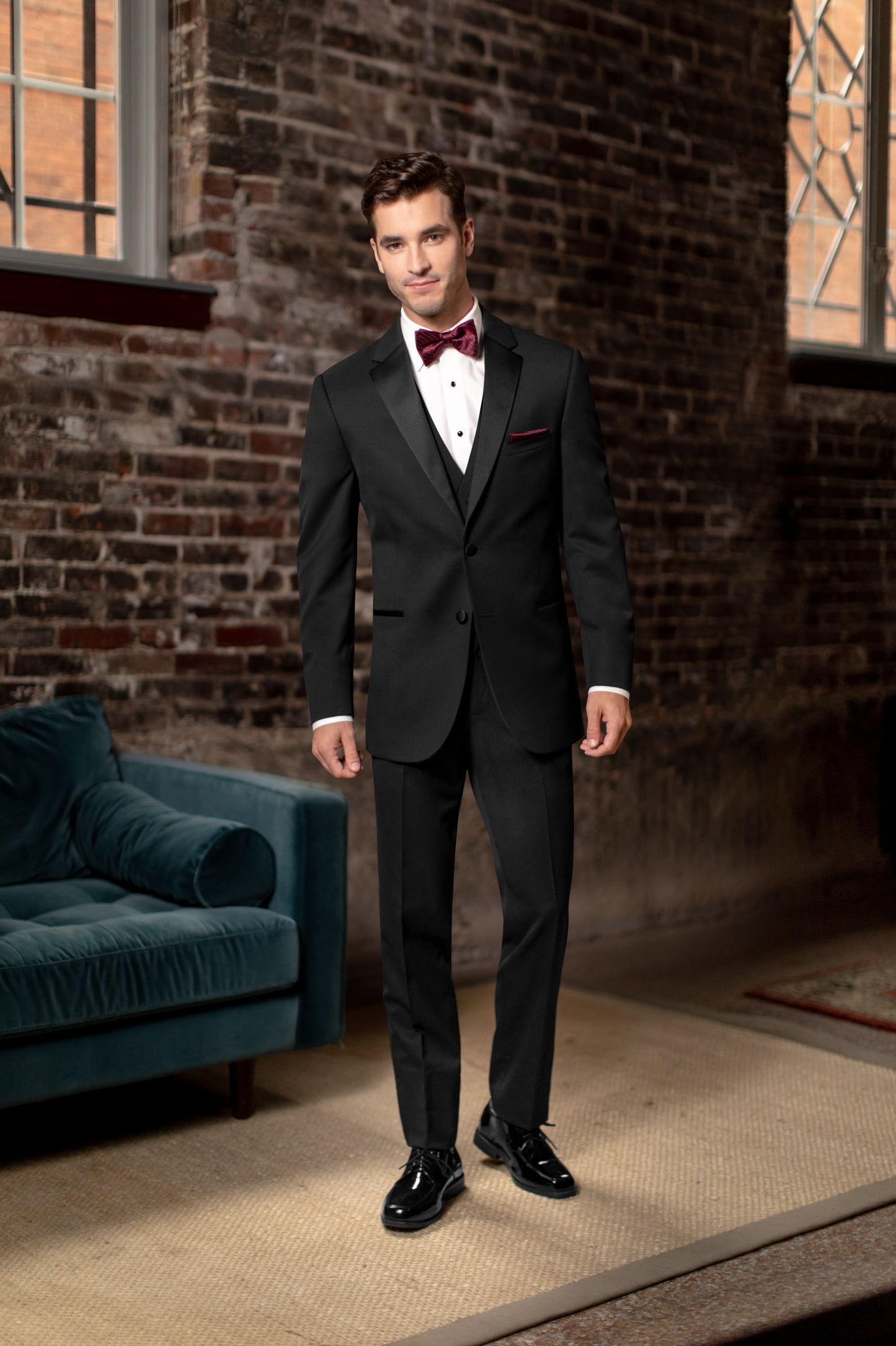 MICHAEL KORS Legacy Performance Stretch Black Slim Fit Tuxedo Coat